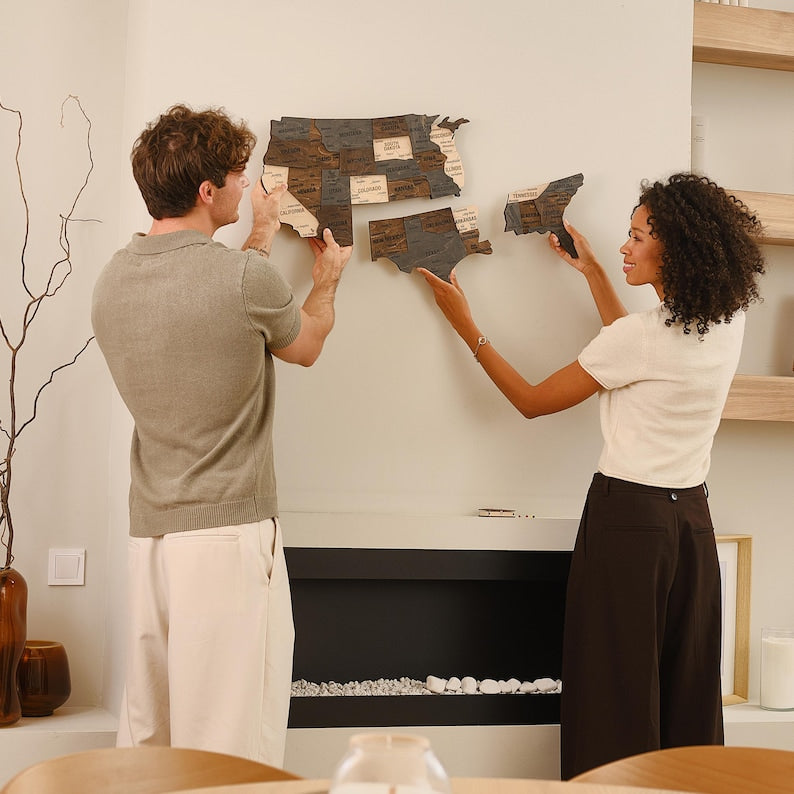 🎖️USA Travel Map, Push Pin Map Apartment Decor Home Improvement
