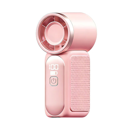 🎖️Portable Handheld Mini Fan 5 Speed Adjust Type c Rechargeable Fan Digital Display Desktop Fan Outdoor