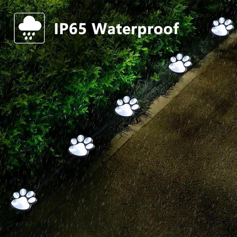 🎖️Paw Print Solar Lights - Set of 4 Pack Dog Animal Lights Waterproof