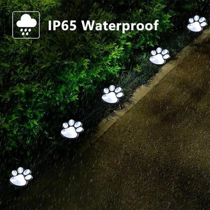 🎖️Paw Print Solar Lights - Set of 4 Pack Dog Animal Lights Waterproof