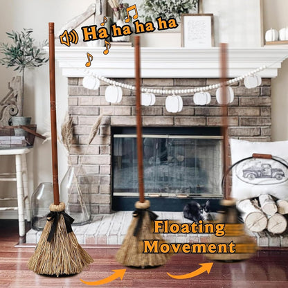 🎖️Dancing Witch Broom Touch Activated Halloween Decorations
