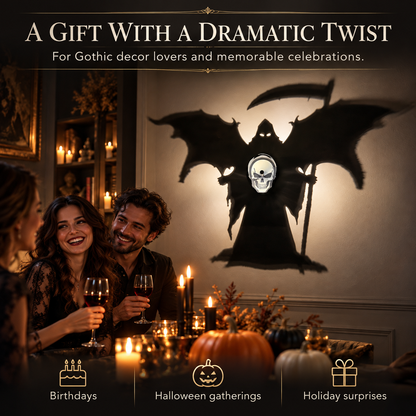 🔥Gothic Skull Shadow Lamp – Turn Light into Wall Art