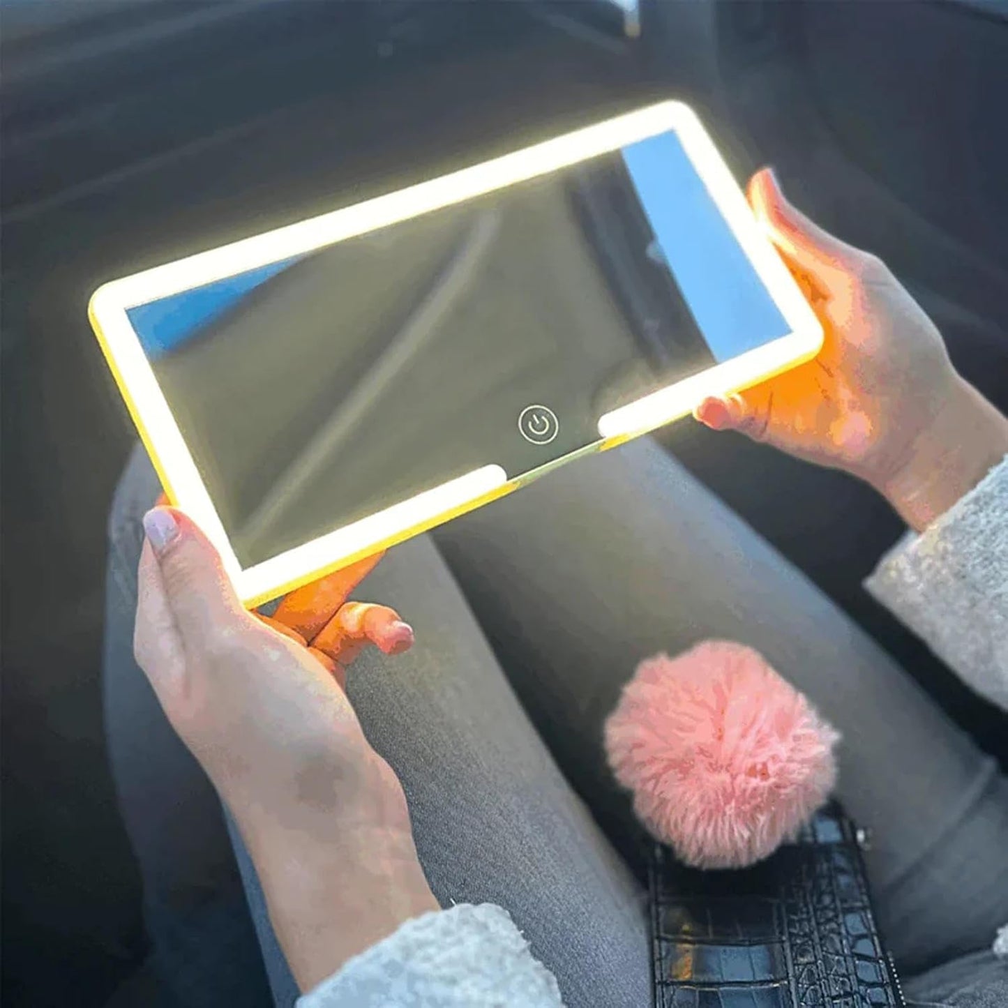 🎖️Universal Car Sun Visor Vanity Mirror with LED Lights & Touch Dimming