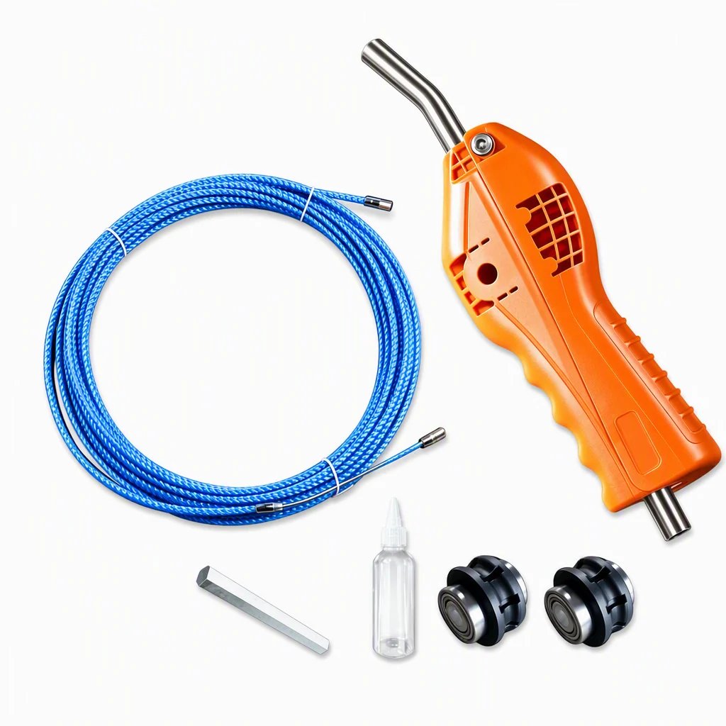 🔥🔌 Electrician Wire Threader Kit — Drill-Powered, Tension Control, Fast Wiring