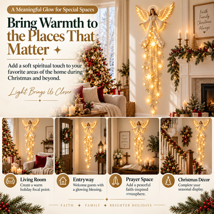 🔥Last Day 49% OFF✨ Angel Blessing Starfall Wall Light™ – Heavenly Christmas Wall Decor