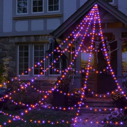✨Halloween Early Sale🕷️ Glowing Spider Web LED Lights🎃