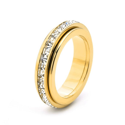 🔥Today Only 49% Off - Sparkling Spinning Ring, Relieves Anxiety, Symbolizes Vows & Luck, Waterproof & Fade-Resistant