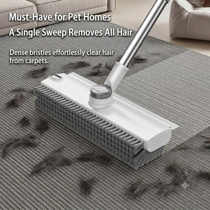 🔥3-in-1 Adjustable Floor Scrub Brush – 360° Rotating Cleaning Tool
