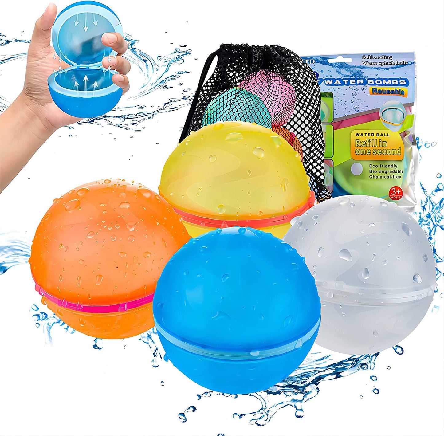 🔥Magnetic Reusable Soft Silicone Water Splash Balls