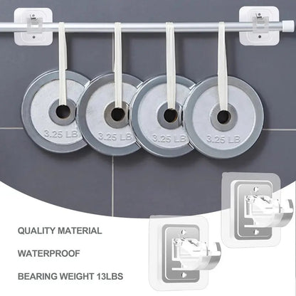 ✨8PCS Curtain Rod Brackets with Clips – Transparent Drapery Hooks 🚪