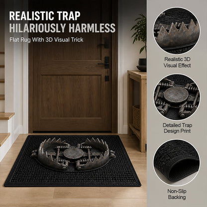 ✨ 3D Trap Illusion Door Mat – Funny Halloween Prank Entrance Rug🎃