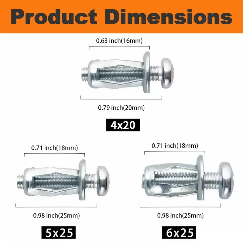 🔥 Petal Expansion Rivet Nut Set – 30/90PCS M4/M5/M6 Hollow Panel Threaded Anchors