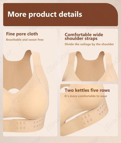 🔥Cross Back Front Closure Wireless Posture Support Bra
