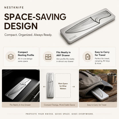 ✨Magnetic Kitchen Knife Set – 4 Piece High Carbon Stainless Steel Kitchen Knives🔪