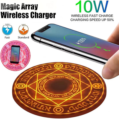 ⭐Magic Array Wireless Charger – Futuristic LED Light-Up Charging Pad for Your Desk