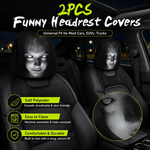 🔥2026 Ghost Face Headrest Covers | 2Pcs