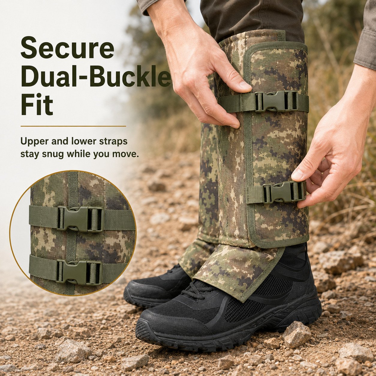 ✨🐍Unisex Adjustable Snake-Resistant Leg Gaiters, outdoor hunting leg protection against puncture wounds