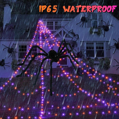 ✨Halloween Early Sale🕷️ Glowing Spider Web LED Lights🎃