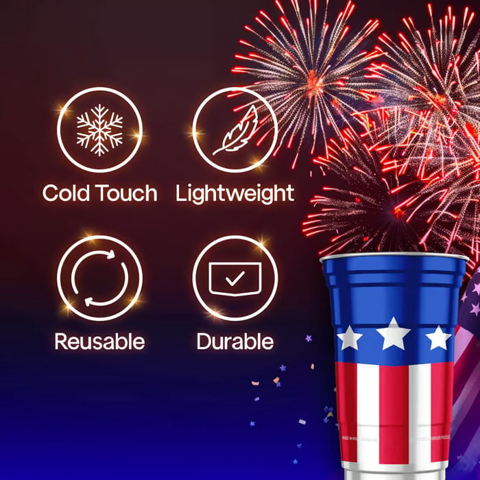 ✨🇺🇸 250th Anniversary Patriotic Aluminum Party Cups