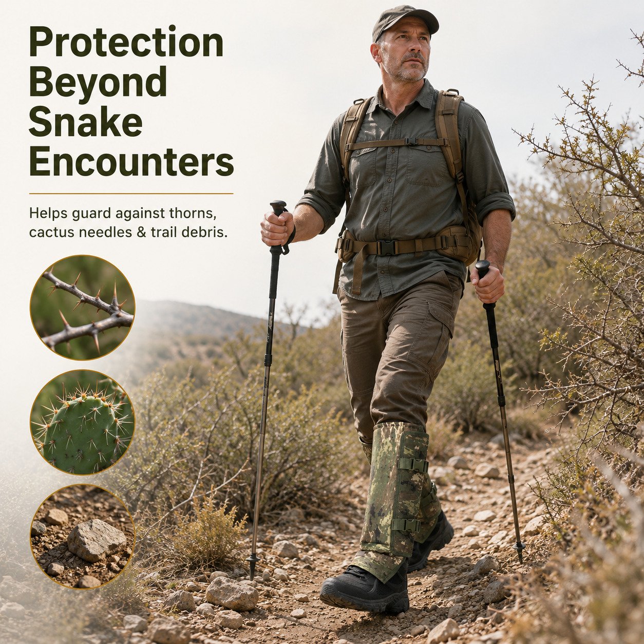 ✨🐍Unisex Adjustable Snake-Resistant Leg Gaiters, outdoor hunting leg protection against puncture wounds