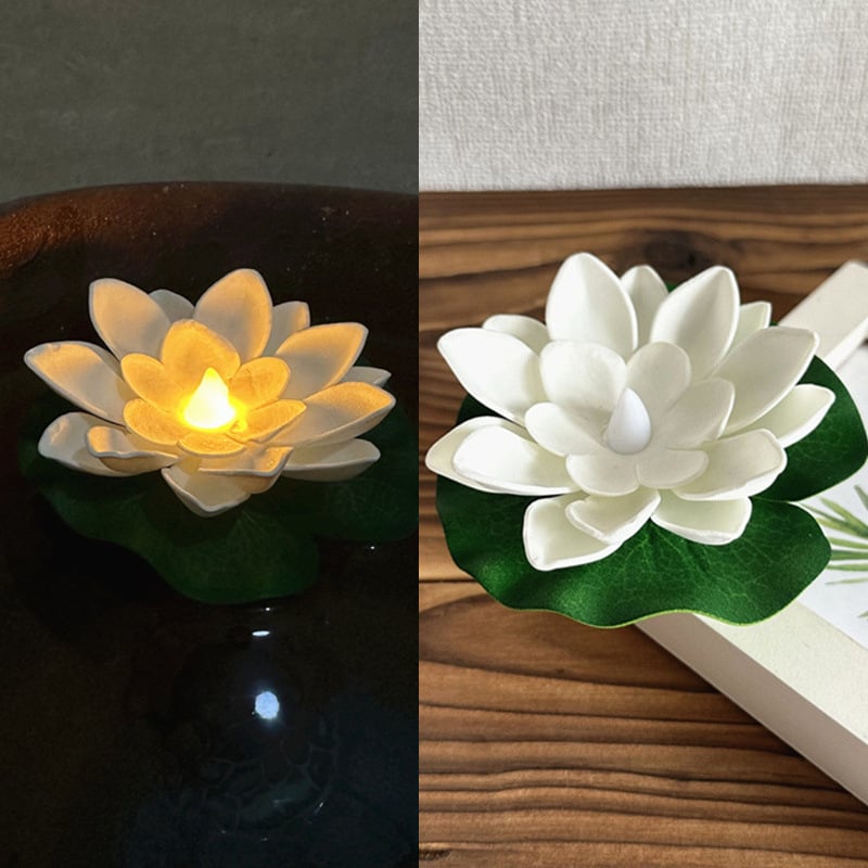 🔥Water Floating Lotus Flower Led Candle(6 of pack)