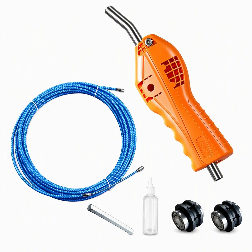🔥🔌 Electrician Wire Threader Kit — Drill-Powered, Tension Control, Fast Wiring