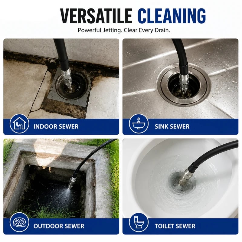 🔥 HIGH-PRESSURE DRAIN CLEANER | 6500 PSI Sewer Jetter Nozzle