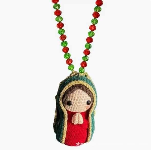 ✨Handmade Knitted Doll,Mary hanging ornament🔥