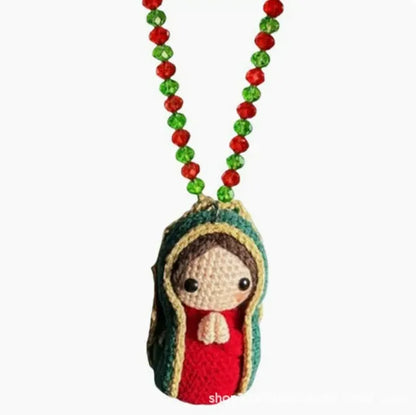 ✨Handmade Knitted Doll,Mary hanging ornament🔥