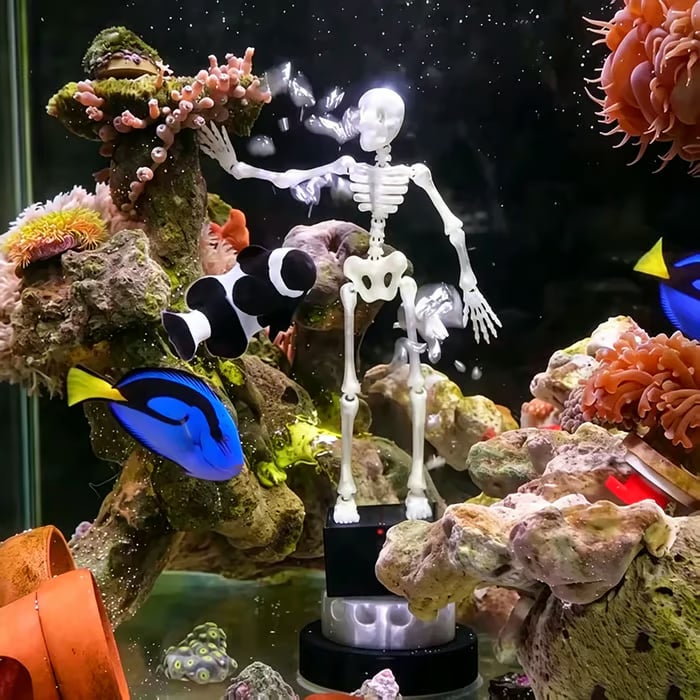 ✨Dancing Skeleton Bubble Aquarium Ornament