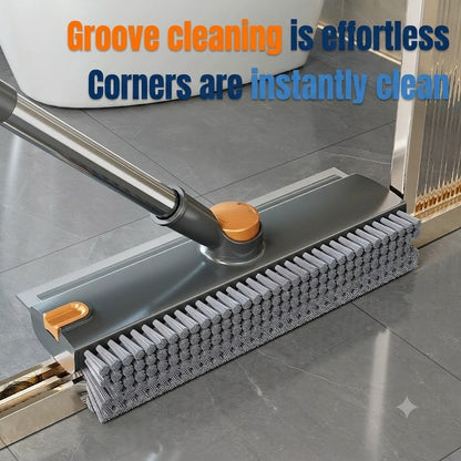 🔥3-in-1 Adjustable Floor Scrub Brush – 360° Rotating Cleaning Tool