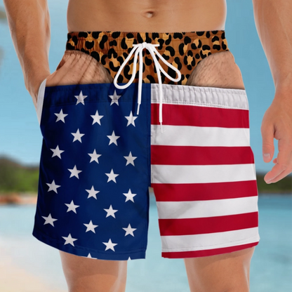 🔥Funny Patriotic Men Swim Trunks