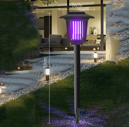 🎖️Solar Powered Waterproof Bug Zappers with Non-Toxic Purple LED Light IP33😊
