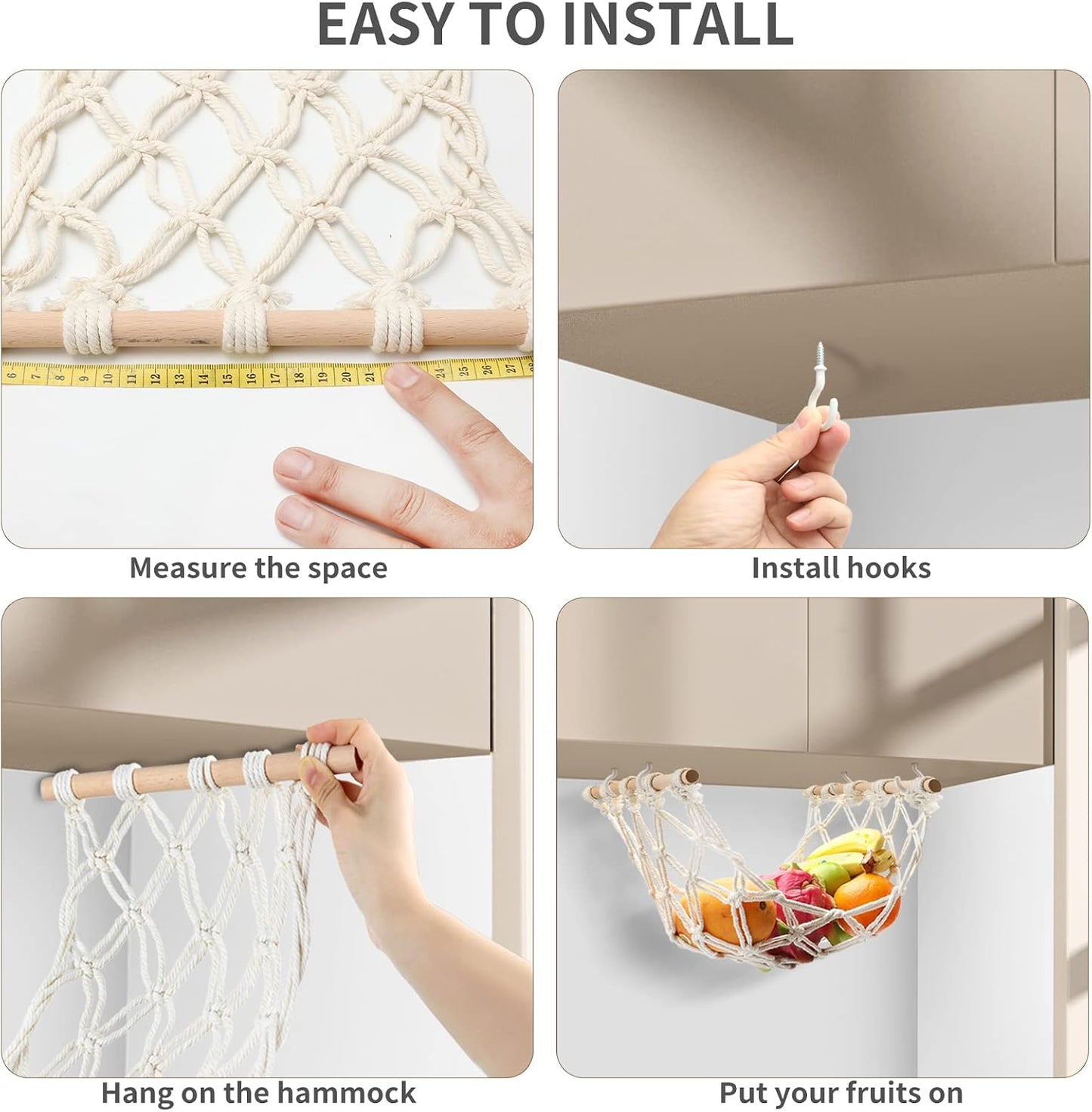 🎖️Hanging Fruit Hammock with Hooks