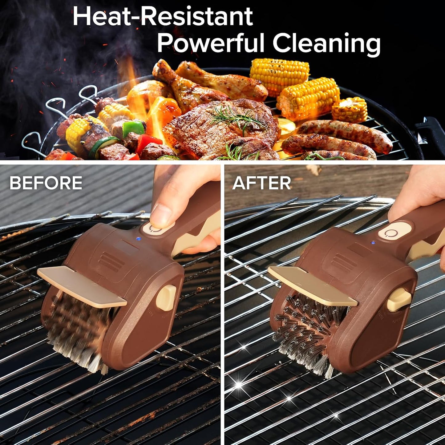 🎖️Electric Grill Brush for Outdoor Grill