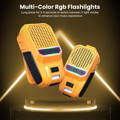 🎖️Clip on Bluetooth Speaker with RGB/Flashlight