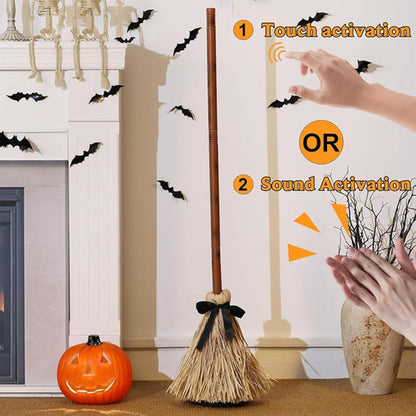 🎖️Dancing Witch Broom Touch Activated Halloween Decorations