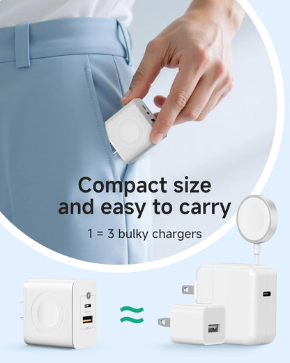 🎖️3-IN-1 Apple Watch Charger Block