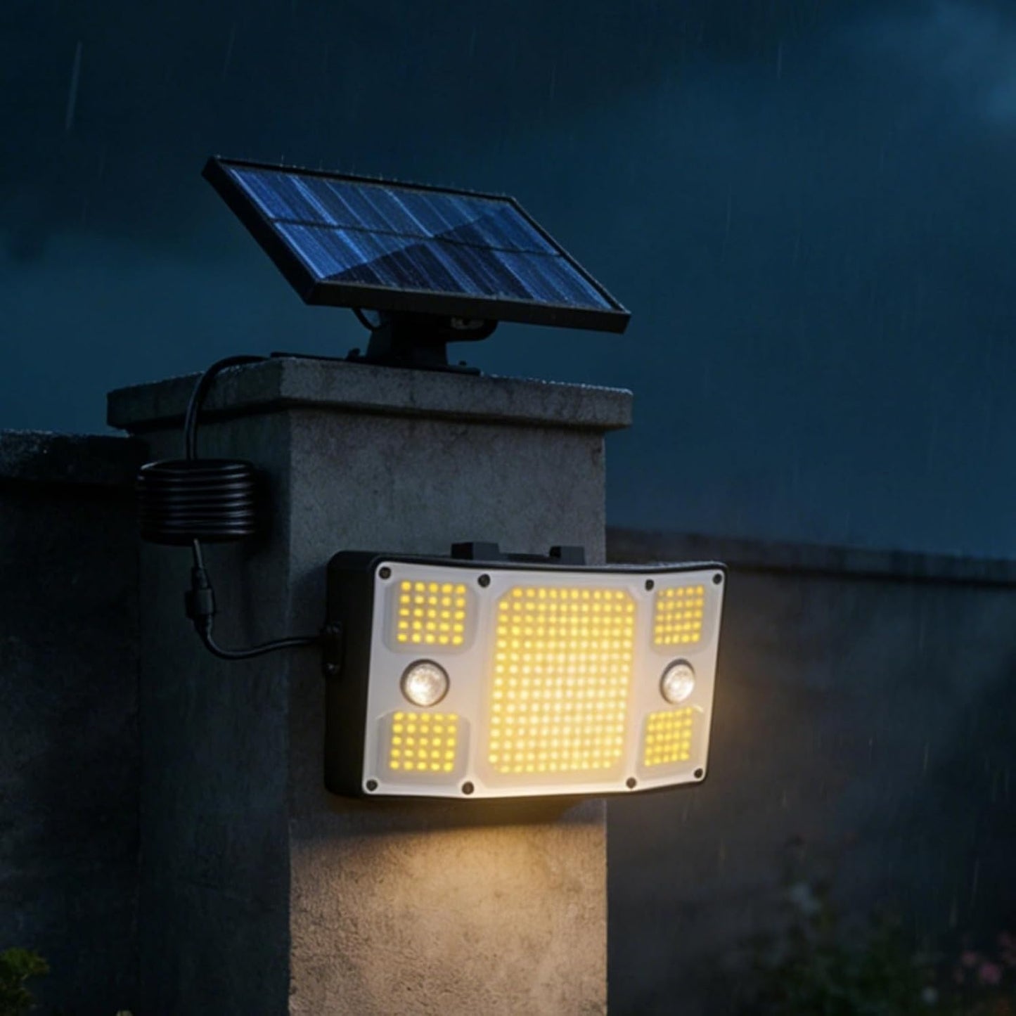 🎖️Split Solar Lights Outdoor, 261 Led With Remote