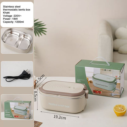 🎖️Electric Lunch Box, 304 Stainless Steel Dual Compartment Heated Container