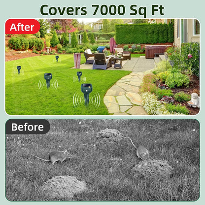 🎖️☀️ Solar Ultrasonic Animal Repellent