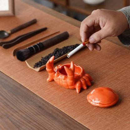 🎖️Crab Decor,Ashtray with Lid