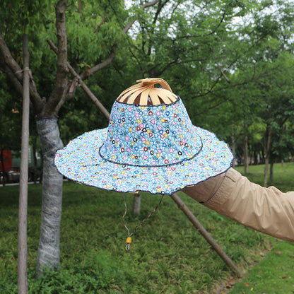 🎖️New Unisex Summer Fashion Bamboo Fan Hat Foldable Bamboos Sun Protection Caps for Outdoor Sports Travel Worker