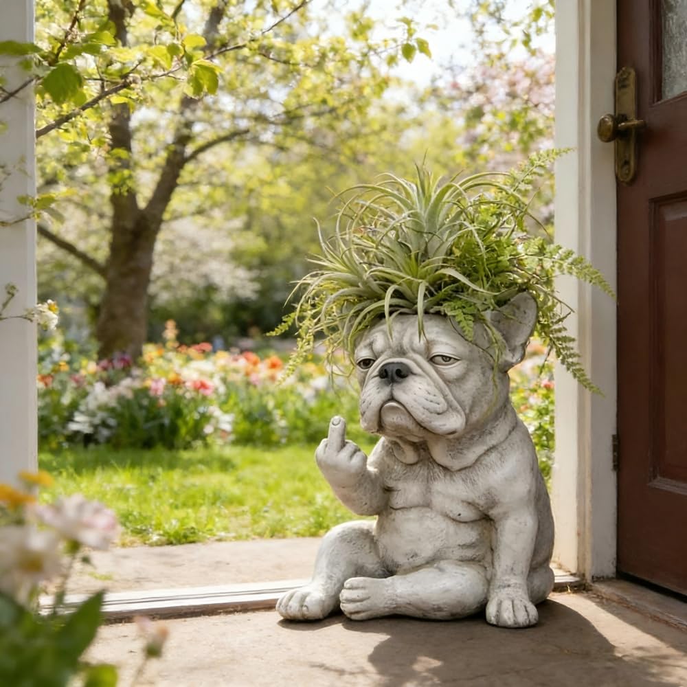 🎖️Funny French Bulldog Planter Pot