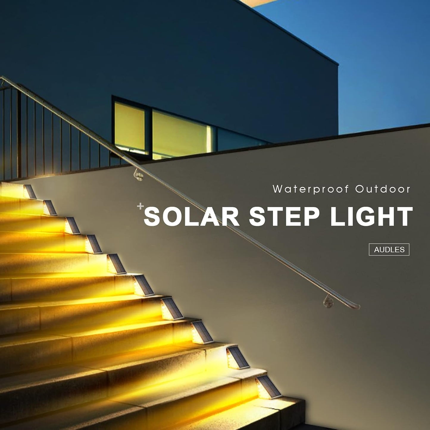 🎖️LED Solar Step Lights Waterproof Outdoor Stair Lights