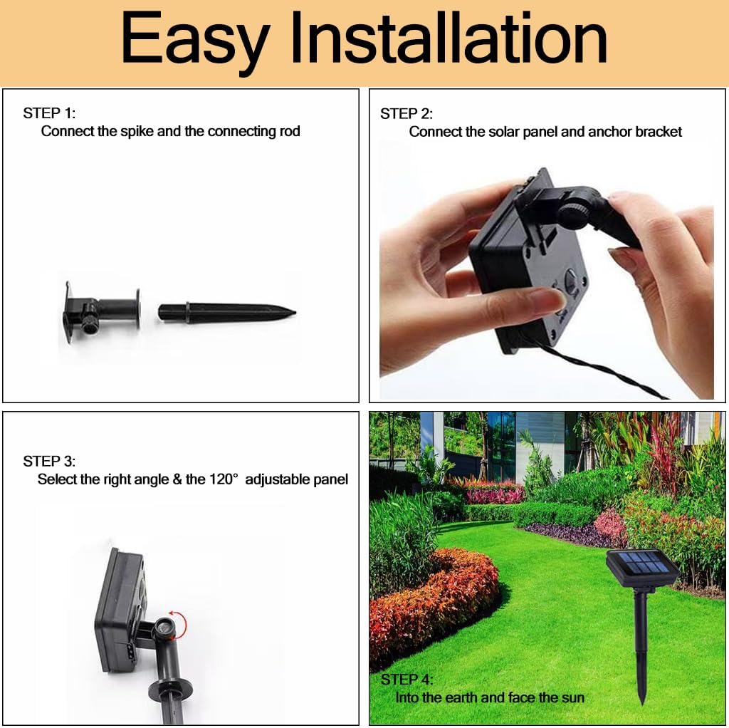 🎖️Paw Print Solar Lights - Set of 4 Pack Dog Animal Lights Waterproof