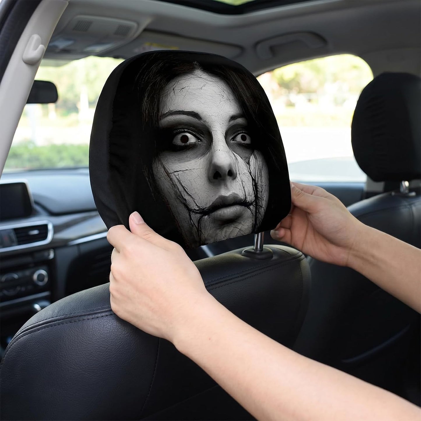 🎖️2026 Ghost Face Headrest Covers | 2Pcs