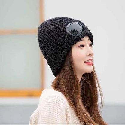 🎖️MansWill Winter Beanie Hat with Removable Goggles for Men & Women