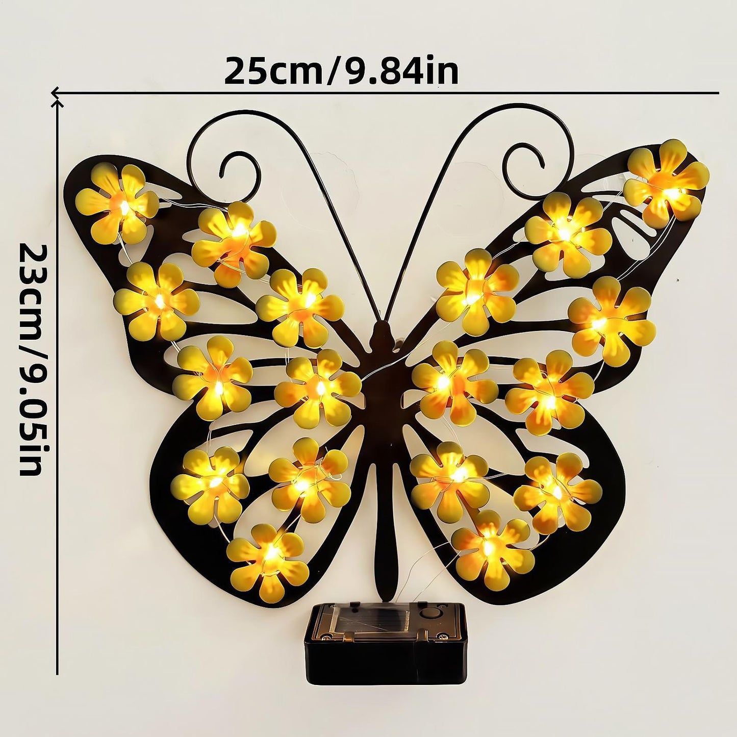 🎖️Solar Metal Art Wall Lights | Butterfly, Bee & Owl LED Decor