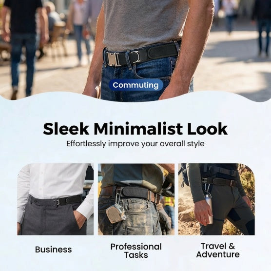 ✨ New Year Sale: 49% OFF! ✨ No-Buckle Elastic Belt for Men & Women – Adjustable, Stretchable & Invisible Fit 👖